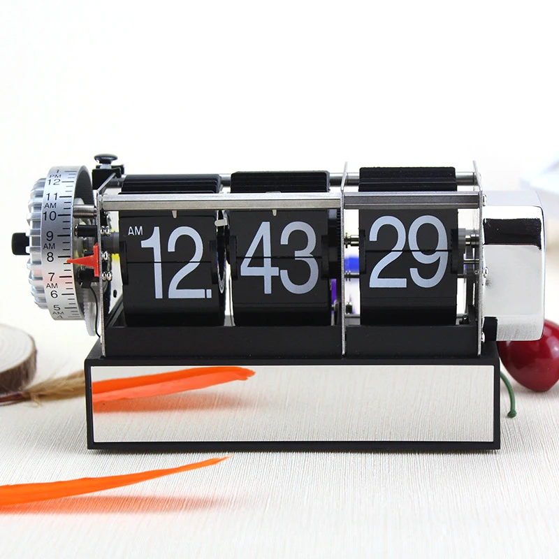 Table Alarm Flip Clock Antique Retro Style Digital Dynamic with Alarm Clock Gift Desk Table Gear Operated Auto Flip Clock
Table Alarm Flip Clock Antique Retro Style Digital Dynamic with Alarm Clock Gift Desk Table Gear Operated Auto Flip Clock