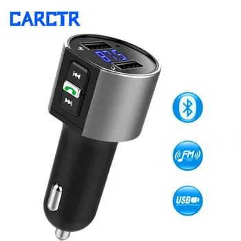 

1.1 Inches Vehicle FM Transmitters Radio Music Player Dual USB Cigarette Lighter Hands Free Calls Car Bluetooth MP3 Player C26S