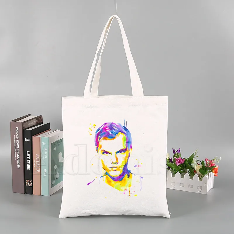 Dj Avicii Ladies Handbags Cloth Canvas Tote Bag Shopping Travel Women Eco Reusable Shoulder Shopper Bags Bolsas De Tela
Dj Avicii Ladies Handbags Cloth Canvas Tote Bag Shopping Travel Women Eco Reusable Shoulder Shopper Bags Bolsas De Tela