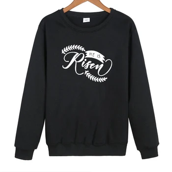 Christian Easter Sweatshirt Casual Clothes Women Sweatshirts Streetwear Korean Letter He Is Risen Easter Hoodies Harajuku
Christian Easter Sweatshirt Casual Clothes Women Sweatshirts Streetwear Korean Letter He Is Risen Easter Hoodies Harajuku
