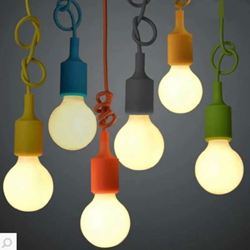 Modern Color Pendant Lights E27 Holder Ac110-240v Silica Gel Diy Pendant Lamp For Bar Restaurant Bedrooms Large Shopping Mall
Modern Color Pendant Lights E27 Holder Ac110-240v Silica Gel Diy Pendant Lamp For Bar Restaurant Bedrooms Large Shopping Mall