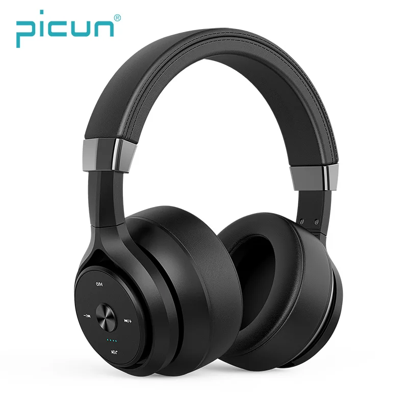 Фото Picun P28s Wireless Bluetooth Headphone 2019 HIFI Stereo Physical Noise Reduction Wired Headset For Phone Built-in Microphone |