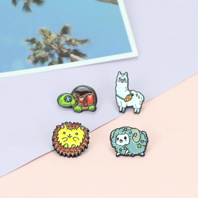 Cartoon Animal Enamel Custom Pins Sheep Lion Tortoise Cute Brooches Clothes Label Pins Badge Jewelry Gift For Kids Friends Woman
Cartoon Animal Enamel Custom Pins Sheep Lion Tortoise Cute Brooches Clothes Label Pins Badge Jewelry Gift For Kids Friends Woman