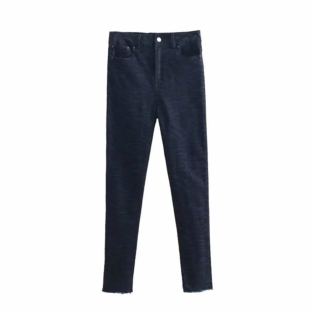 2019 European and American style spring and summer women's new wholesale black zebra high waist denim trousers
2019 European and American style spring and summer women's new wholesale black zebra high waist denim trousers