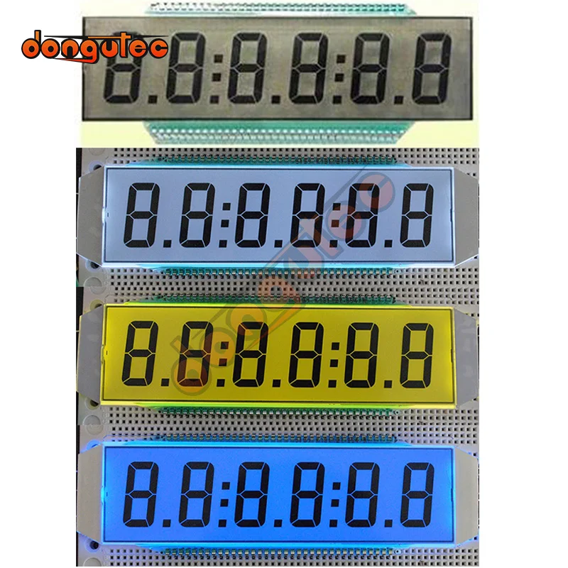 

70PIN TN Positive 6-Digits Segment LCD ED139 6 Digit 7 Segment LCD Display Screen Static Driving TN Positive Display 5V