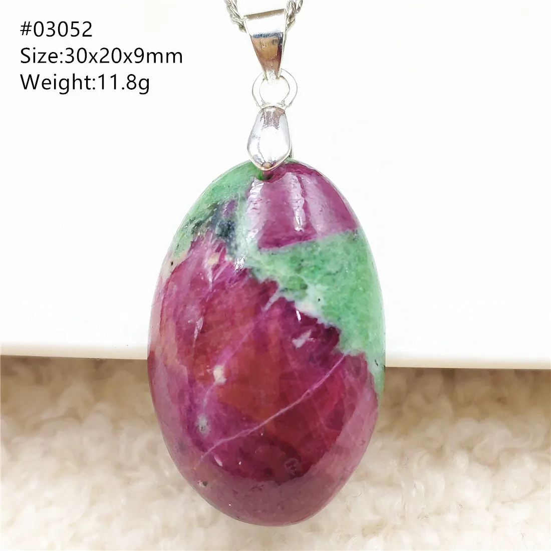 Топ натуральный рубин Zoisite ожерелье с подвеской драгоценный камень для женщин
