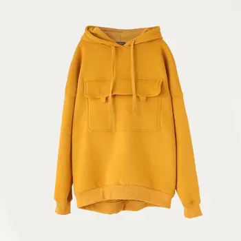 Woah 2019 European and American fashion QJ75-8156 big pocket loose hooded fleece 
Woah 2019 European and American fashion QJ75-8156 big pocket loose hooded fleece