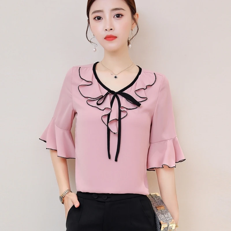 summer 2020 women's clothing short sleeve chiffon blouse was thin and elegant stitching flared sleeve shirt plus size 4XL WF120
summer 2020 women's clothing short sleeve chiffon blouse was thin and elegant stitching flared sleeve shirt plus size 4XL WF120