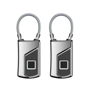2Pcs Waterproof Keyless Portable Bluetooth Smart Fingerprint Lock Padlock Anti-Theft APP Control Door Cabinet Padlock 
2Pcs Waterproof Keyless Portable Bluetooth Smart Fingerprint Lock Padlock Anti-Theft APP Control Door Cabinet Padlock