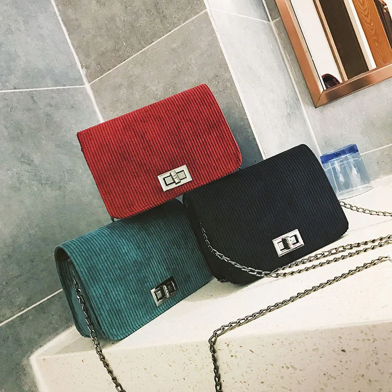Small Bag 2017 Autumn And Winter Trend Korean-style Versatile Chain Square Sling Bag Corduroy Lock Crossbody Bag WOMEN'S Bag
Small Bag 2017 Autumn And Winter Trend Korean-style Versatile Chain Square Sling Bag Corduroy Lock Crossbody Bag WOMEN'S Bag