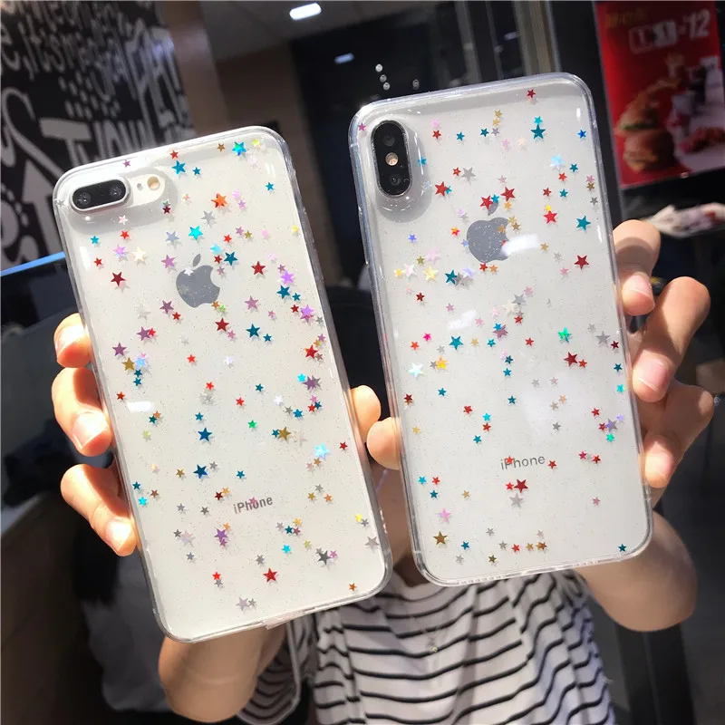 Crispyfish Start Glitter Sparkly Transparent Case For iPhone 7 8 Plus Soft TPU Silicone Cover For iphone 6 6s X Xs XR XS Max
Crispyfish Start Glitter Sparkly Transparent Case For iPhone 7 8 Plus Soft TPU Silicone Cover For iphone 6 6s X Xs XR XS Max