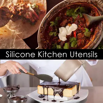 Spatula Cook Sets Silicone Elm Handle Kitchenware Non-stick Cookware Set Silicone Handle Kitchenware Kitchen Utensils
Spatula Cook Sets Silicone Elm Handle Kitchenware Non-stick Cookware Set Silicone Handle Kitchenware Kitchen Utensils