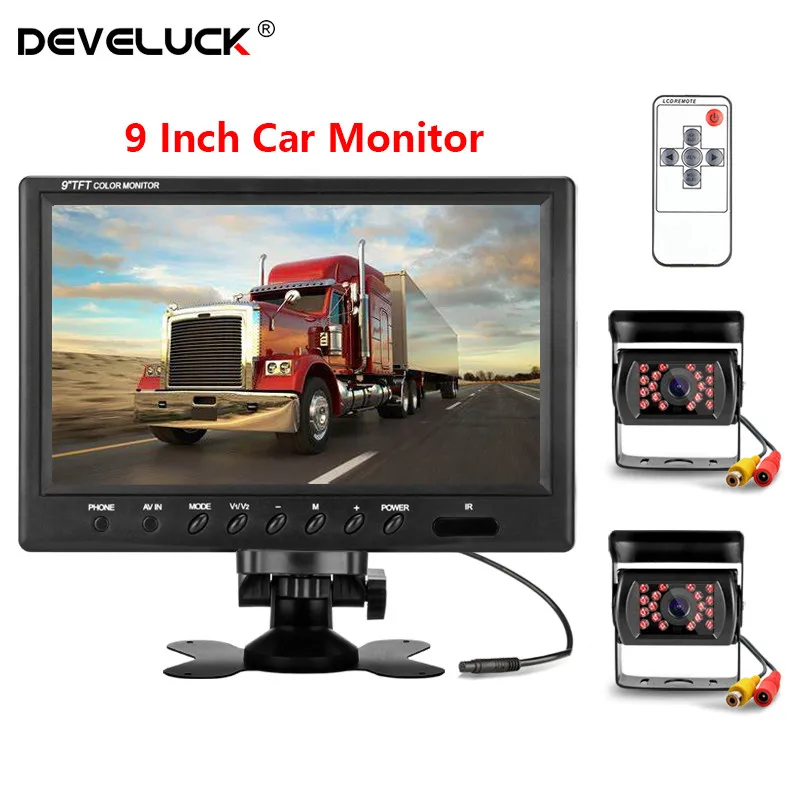 Develuck 9" Wired Car Monitor TFT Car Rear View Monitor Parking Rearview System For Backup Reverse Camera For Farm Machinery
Develuck 9" Wired Car Monitor TFT Car Rear View Monitor Parking Rearview System For Backup Reverse Camera For Farm Machinery