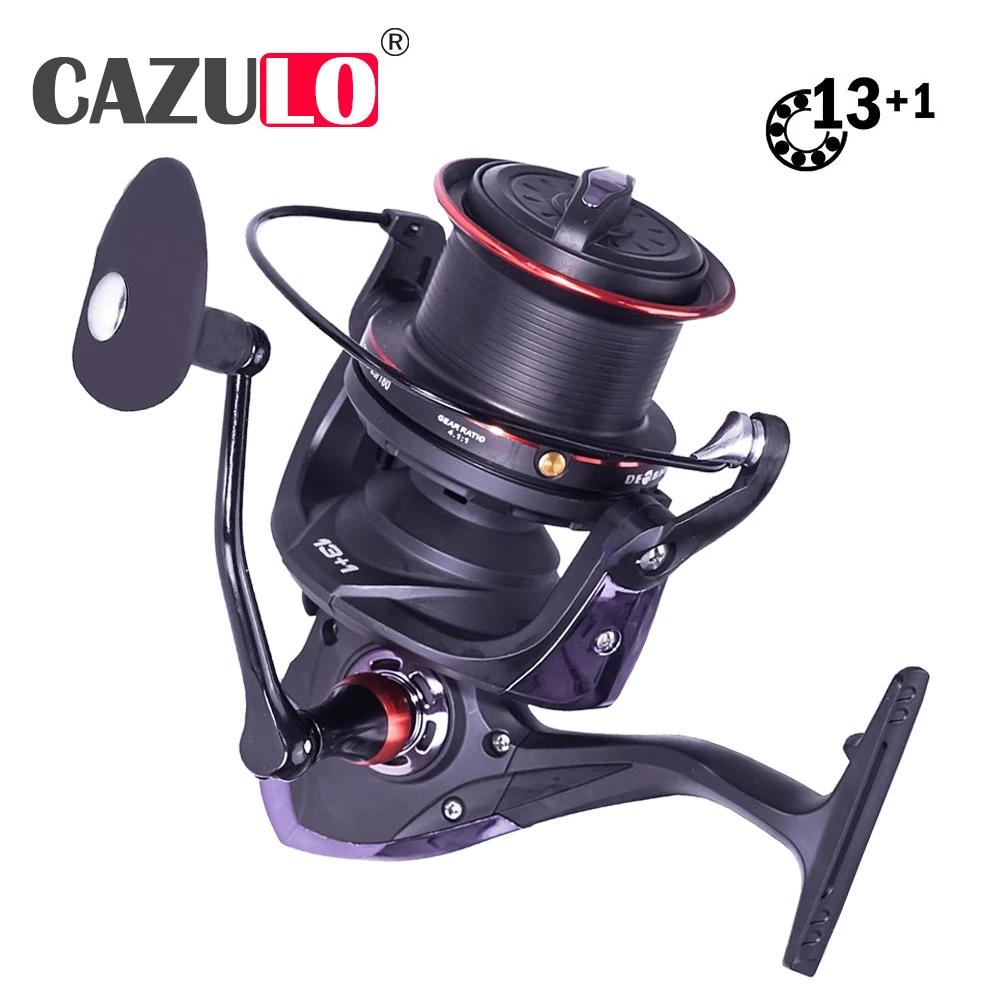 

Spinning Fishing Equipment Reels Distant Wheel Max Drag 27kg 13+1BB 4.1:1 Carretilha De Pesca Accesorios Mar Peche En Mer Angeln