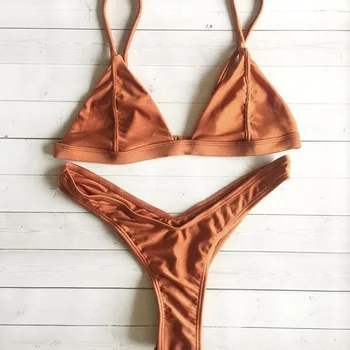 2019 new hot sale European and American beach 6-color glossy sexy ladies triangle bikini solid color split swimsuit
2019 new hot sale European and American beach 6-color glossy sexy ladies triangle bikini solid color split swimsuit