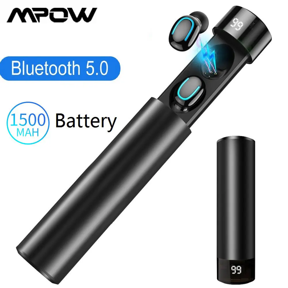 Q67 наушники-вкладыши TWS True Беспроводной наушники для Mpow Bluetooth 5 0 с 1500mAh большой
