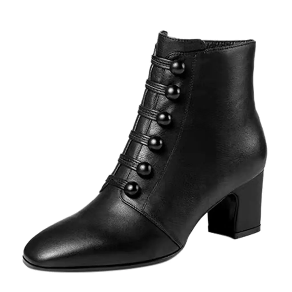 JAYCOSIN Women's booties woman 2019 Button Ankle Round Toe Zipper Bare Med Heel Height Boots Square Heel Short Booties aug 12
JAYCOSIN Women's booties woman 2019 Button Ankle Round Toe Zipper Bare Med Heel Height Boots Square Heel Short Booties aug 12