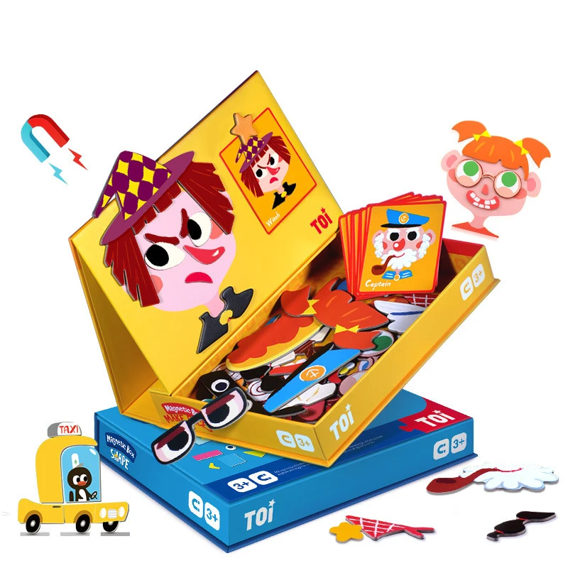 Magnetic Puzzle Magnetic Book Variety Shape Character Changing Face Sticker Children's Creative Imagination Educational Toy 3-6Y
Magnetic Puzzle Magnetic Book Variety Shape Character Changing Face Sticker Children's Creative Imagination Educational Toy 3-6Y