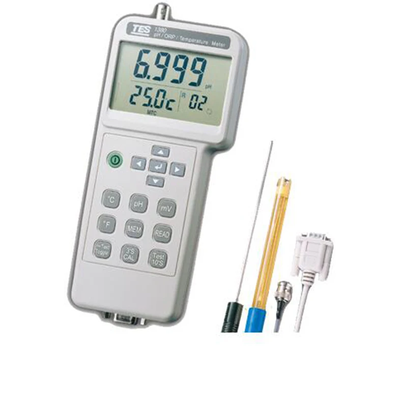 

TES-1380K PH / ORP Temperature Meter Doal Way RS-232 Interface With Software ,Continuous Recording :Have 99 Set of Record .