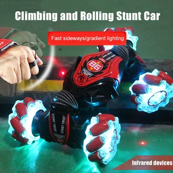 RC Stunt Car 4WD Watch Gesture Sensor Control Deformable Electric Car All-Terrain Car with LED Light Music for Kids YA88
RC Stunt Car 4WD Watch Gesture Sensor Control Deformable Electric Car All-Terrain Car with LED Light Music for Kids YA88