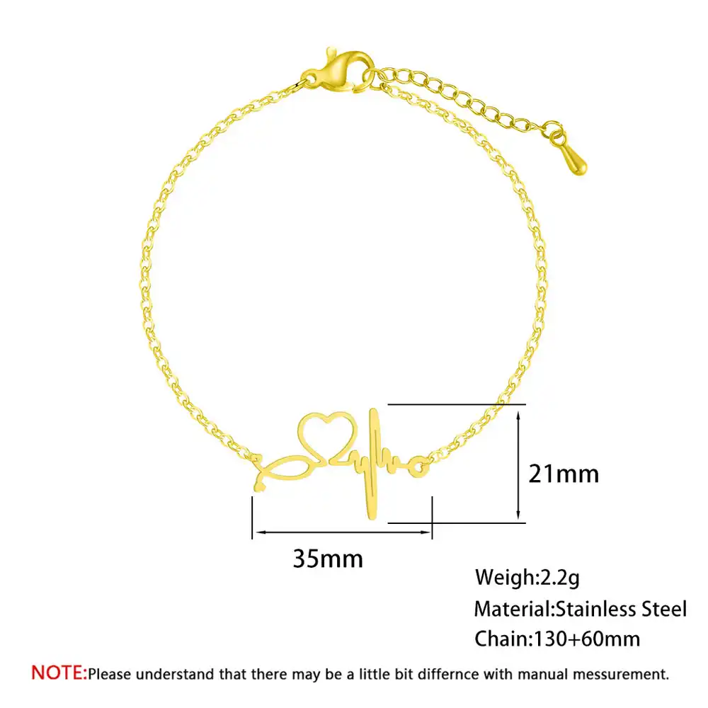 heartbeat cardiogram stethoscope bracelet femme special gifts