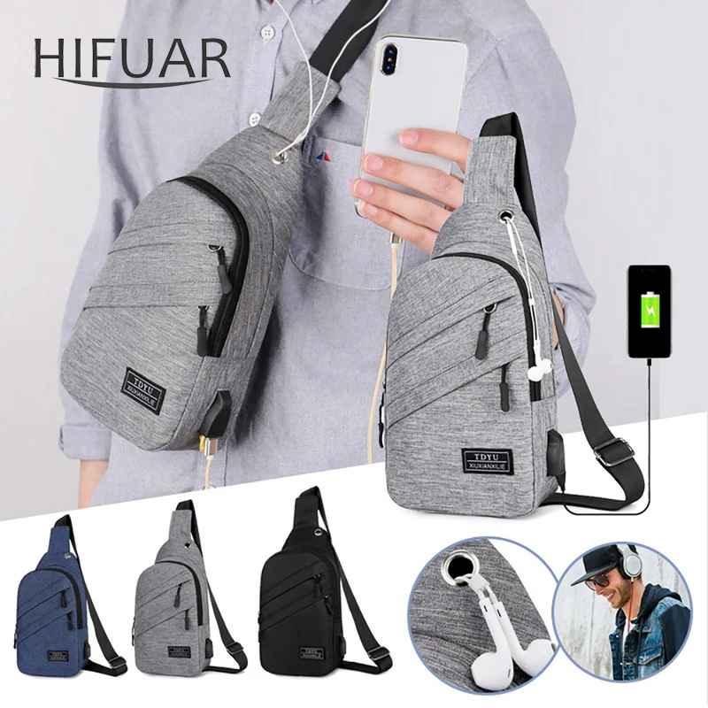 Men Waterproof Bags Fashion Outdoor Male Crossbody Bag with Interface Fashion Sports Packs Anti-theft 
Men Waterproof Bags Fashion Outdoor Male Crossbody Bag with Interface Fashion Sports Packs Anti-theft