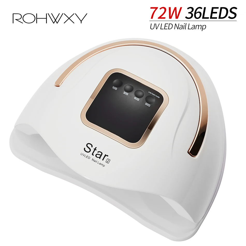 ROHWXY LED UV Nail Lamp Manicure 72W Portable Nail Dryer 36 LEDs Ice Lamps For Drying All Nail Gel Polish Nail Art Design Tools
ROHWXY LED UV Nail Lamp Manicure 72W Portable Nail Dryer 36 LEDs Ice Lamps For Drying All Nail Gel Polish Nail Art Design Tools