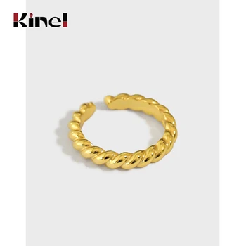 Kinel Japan Korea Luxury Twist 925 Sterling Silver Rings for Women Open 18K Plating Gold Ring Wholesale
Kinel Japan Korea Luxury Twist 925 Sterling Silver Rings for Women Open 18K Plating Gold Ring Wholesale