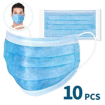 Disposable Masks 10 PCS Anti-dust 3 layer Non-woven Breathable Face Mouth Masks One Time Anti Pollution
Disposable Masks 10 PCS Anti-dust 3 layer Non-woven Breathable Face Mouth Masks One Time Anti Pollution