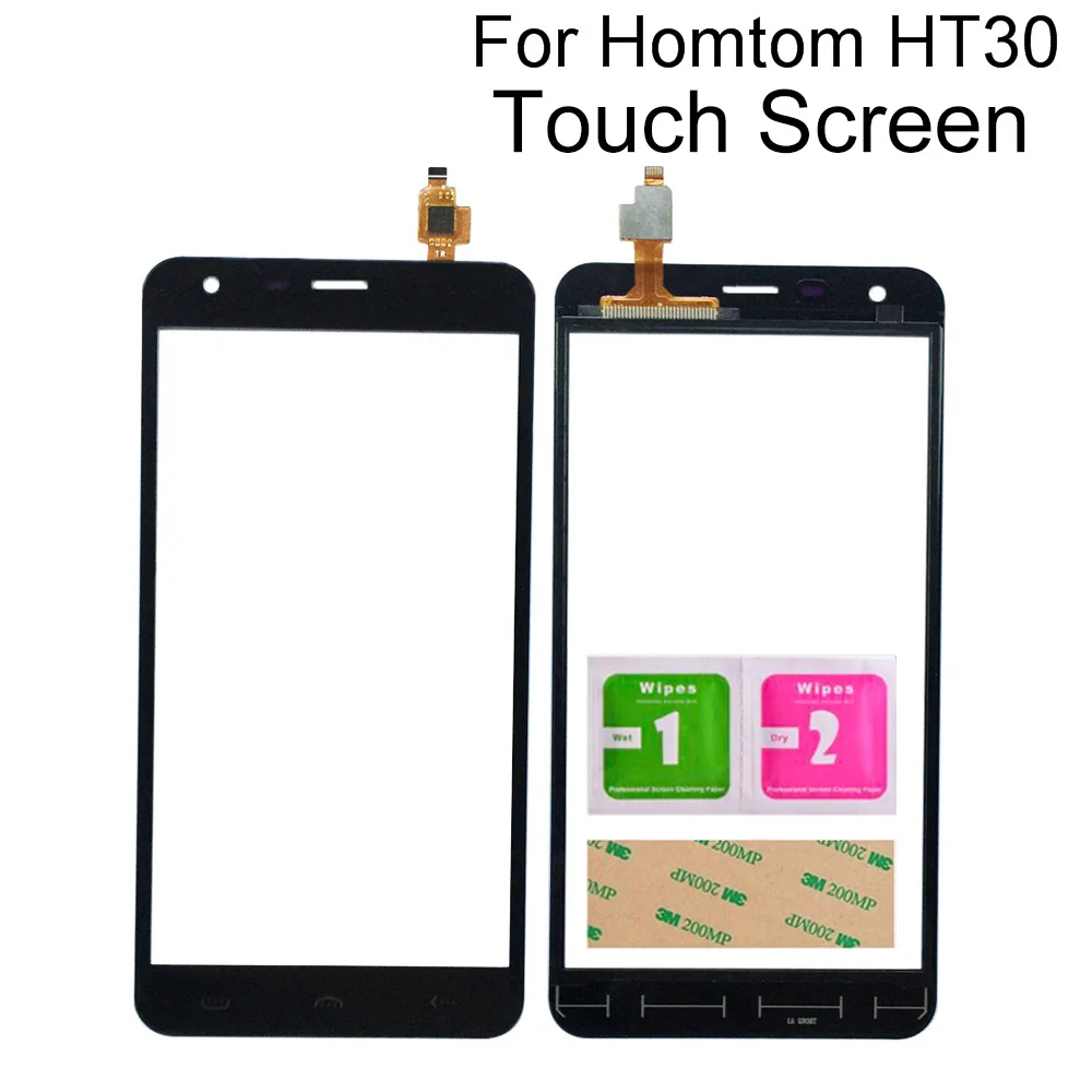 

5.5" Touch Panel Sensor Screen Digitizer For Homtom HT30 HT30 Pro Touch Screen Digitizer Front Glass Panel Tools 3M Glue