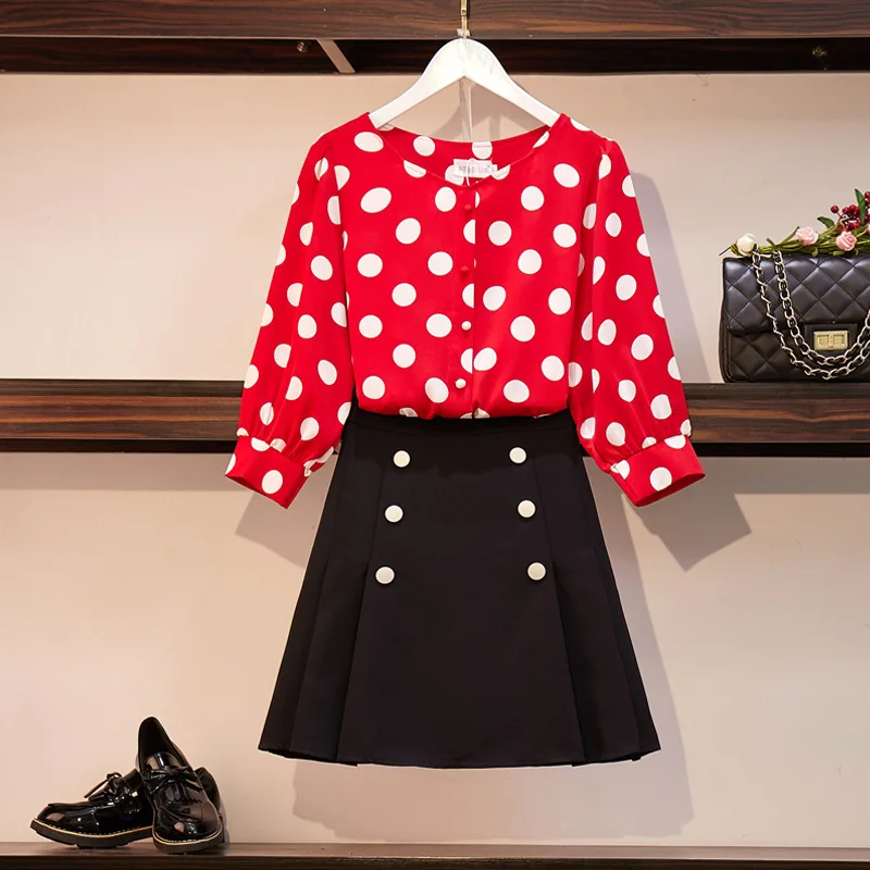 2019 Summer Wear New Style Korean-style Large Size Dress Fat Mm Plus-sized by Age Short Sleeve + Skirt Two-Piece Women's
2019 Summer Wear New Style Korean-style Large Size Dress Fat Mm Plus-sized by Age Short Sleeve + Skirt Two-Piece Women's