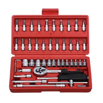 Car Repair Tool Socket Set Hardware Tool Kit For Car Auto Repairing Tool Torque Ratchet Wrench Set 46Pcs
Car Repair Tool Socket Set Hardware Tool Kit For Car Auto Repairing Tool Torque Ratchet Wrench Set 46Pcs