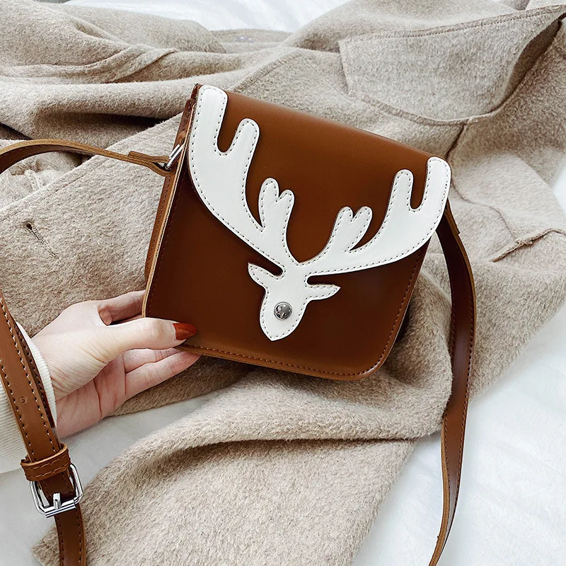 2020 New Popular Trendy PU Leather Crossbody Bags For Women Christmas Antler Decoration Shoulder Bag Patchwork Female Handbags
2020 New Popular Trendy PU Leather Crossbody Bags For Women Christmas Antler Decoration Shoulder Bag Patchwork Female Handbags