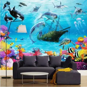 3D Cartoon Underwater World Mural Wallpaper Personalized Customization Kid's Room Eco-friendly Moisture-Proof Photo Wall Papers
3D Cartoon Underwater World Mural Wallpaper Personalized Customization Kid's Room Eco-friendly Moisture-Proof Photo Wall Papers