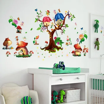 Butterfly Flower Fairy Laraine Wall Stickers Tree and Mushroom Green Leaf Stickers for Kids Room Girls Room Living Room Bedroom
Butterfly Flower Fairy Laraine Wall Stickers Tree and Mushroom Green Leaf Stickers for Kids Room Girls Room Living Room Bedroom