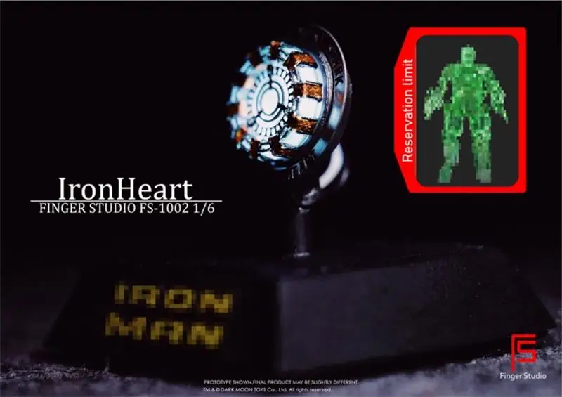 IronFinger Studio 1/6 Iron Heart W/Light Collectible Model Toy FS-1002 Gift DIY For Collection
IronFinger Studio 1/6 Iron Heart W/Light Collectible Model Toy FS-1002 Gift DIY For Collection