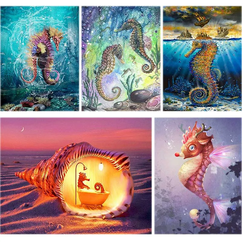 5d Diy Diamond Embroidery Seahorse Diamond Painting Shell Full Square Animal Scape Cross Crystal Rhinestone Home Decor Gift B20
5d Diy Diamond Embroidery Seahorse Diamond Painting Shell Full Square Animal Scape Cross Crystal Rhinestone Home Decor Gift B20