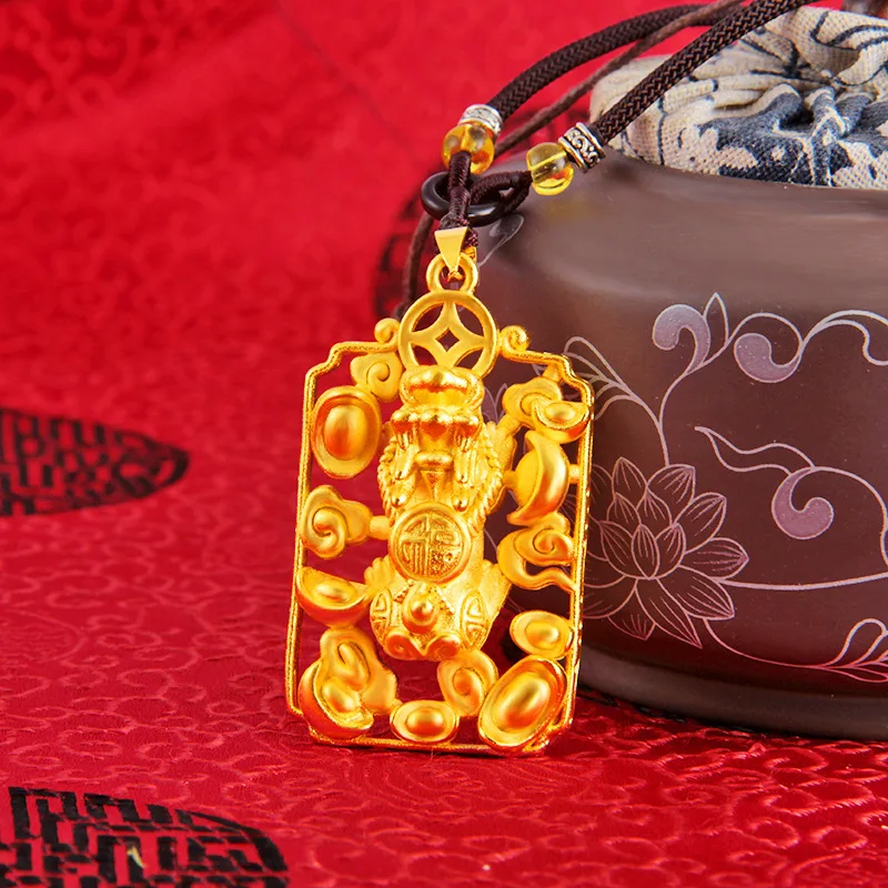 24k Yellow Gold Pendant Necklace For Men 31x58mm Sand Gold Copper Pendant Necklaces Wedding Birthday Fine Jewelry Gifts
24k Yellow Gold Pendant Necklace For Men 31x58mm Sand Gold Copper Pendant Necklaces Wedding Birthday Fine Jewelry Gifts