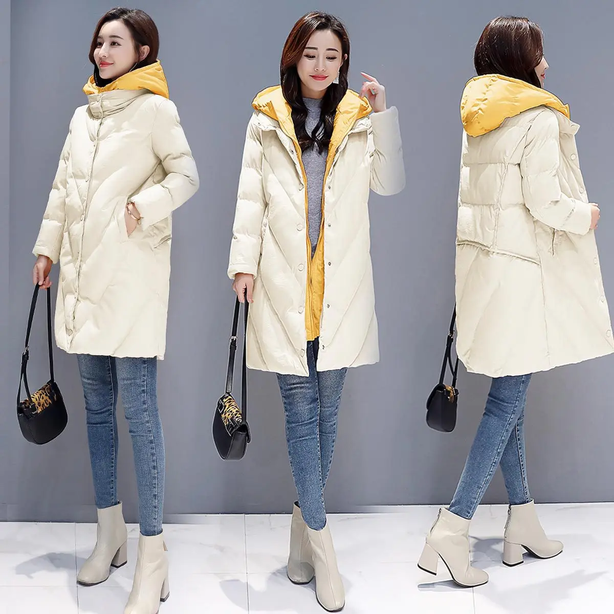 Winter Cotton Dress Women's Mid-length Korean-style 2018 New Style Cotton Coat Mock Two-Piece down Coat Korean-style Loose-Fit C
Winter Cotton Dress Women's Mid-length Korean-style 2018 New Style Cotton Coat Mock Two-Piece down Coat Korean-style Loose-Fit C