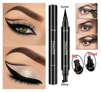 

CmaaDu Liquid Eyeliner Pencil Super Waterproof Black Double-Headed Stamps Eye liner Eye maquiagem Cosmetic Makeup Tool