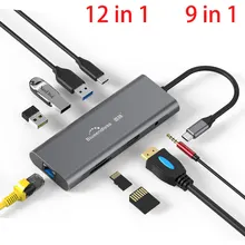 Moyeu USB vers Multi USB 3.0 adaptateur HDMI Dock pour MacBook Pro accessoires USB-C Type C 3.1 séparateur NGFF boîtier ssd boîtier de disque dur(China)
