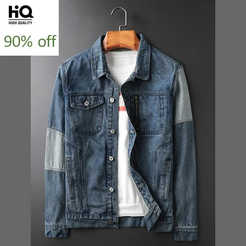 Fashion Autumn Patchwork Men Jean Jacket 2020 Casual Blue Work Denim Coat Male Vintage Single Breasted Motorcycle Biker Jacket
Fashion Autumn Patchwork Men Jean Jacket 2020 Casual Blue Work Denim Coat Male Vintage Single Breasted Motorcycle Biker Jacket