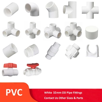 White PVC 32mm ID Pressure Pipe Fittings Metric Solvent Weld Aquarium Pond Garden DIY Socket Elbow Tee Union End Cap
White PVC 32mm ID Pressure Pipe Fittings Metric Solvent Weld Aquarium Pond Garden DIY Socket Elbow Tee Union End Cap