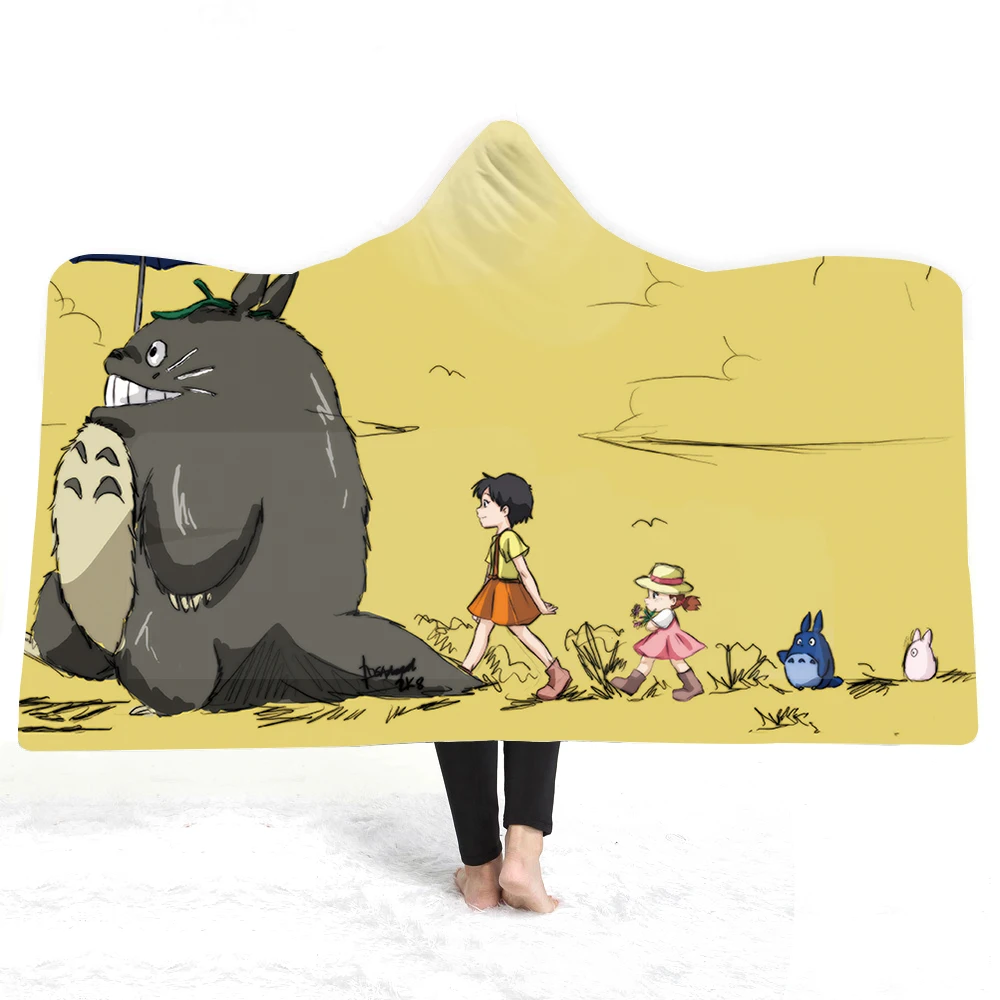 3D Cartoon totoro Hooded Blanket Sherpa Fleece Wearable plush Throw Blanket on Bed Sofa Thick warm B154
3D Cartoon totoro Hooded Blanket Sherpa Fleece Wearable plush Throw Blanket on Bed Sofa Thick warm B154