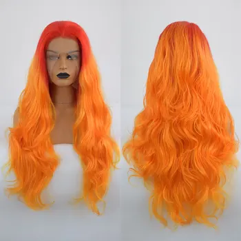 Bombshell Red Gradient Orange 13*3 Synthetic Lace Front Wig Natural Wavy Wig No Rubber Heat Resistant Fiber Wig
Bombshell Red Gradient Orange 13*3 Synthetic Lace Front Wig Natural Wavy Wig No Rubber Heat Resistant Fiber Wig
