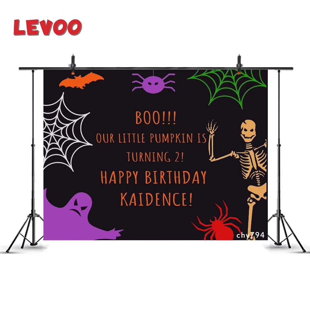 LEVOO Halloween Birthday Backdrop Ghost Skeleton Bat Spiders Spiderweb Pumpkin Kids Background Photography Photocall Photophone
LEVOO Halloween Birthday Backdrop Ghost Skeleton Bat Spiders Spiderweb Pumpkin Kids Background Photography Photocall Photophone