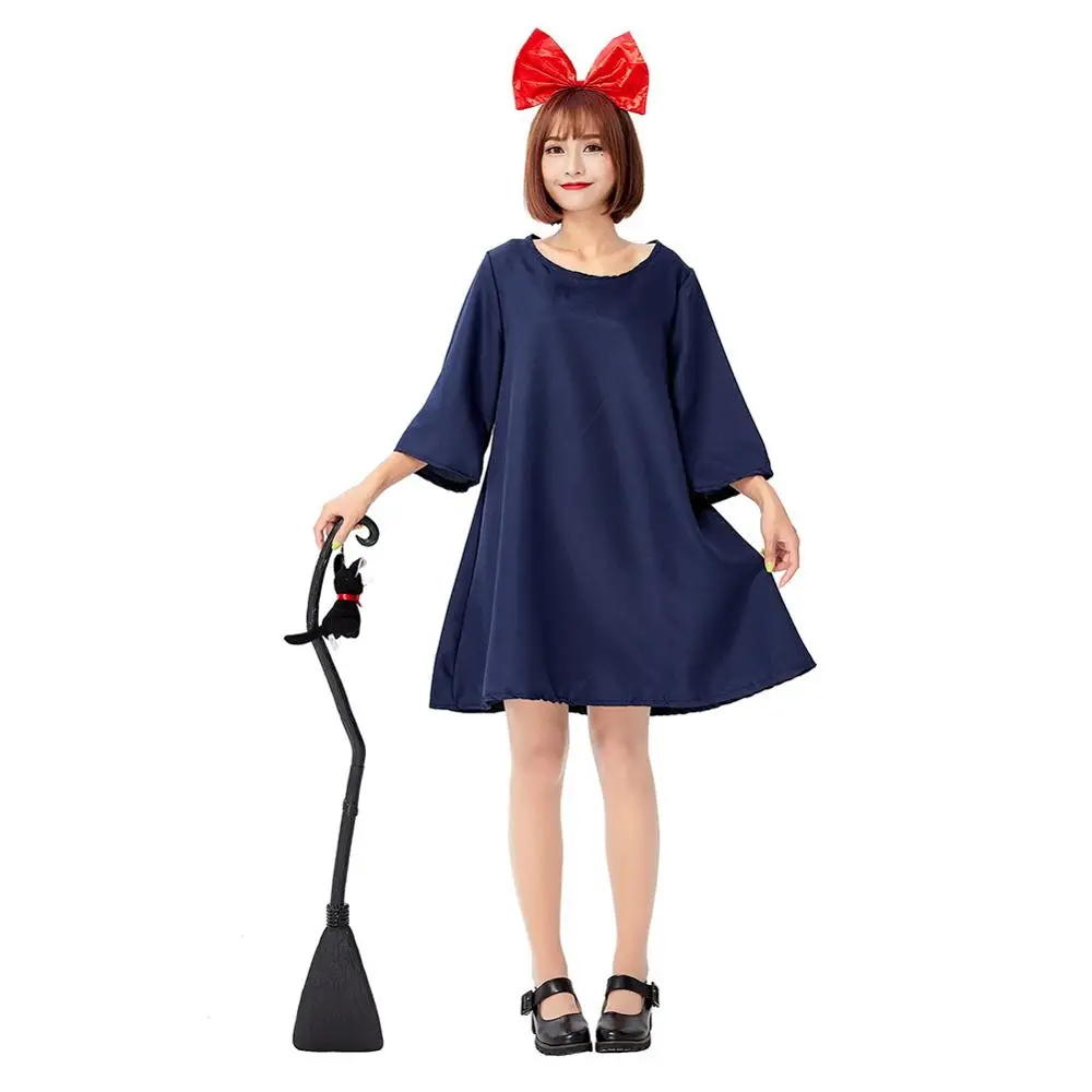 Kiki служба доставки Косплей Костюм Платье + ободок полный комплект для взрослых