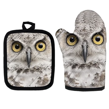 Funny Animal Face Print Tiger Owl Dog Microwave Glove and Pad Set Non-slip Heat Resistant Oven Mitten Heat Insulation Pad
Funny Animal Face Print Tiger Owl Dog Microwave Glove and Pad Set Non-slip Heat Resistant Oven Mitten Heat Insulation Pad