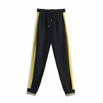Woah 2019 Ms FH761-45 European and American wind 19 new spell color elastic trousers leisure jogging pants 
Woah 2019 Ms FH761-45 European and American wind 19 new spell color elastic trousers leisure jogging pants