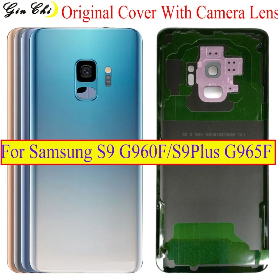 Задняя крышка аккумулятора для SAMSUNG Galaxy S9 G960F/S9 Plus G965F задняя из стекла корпус